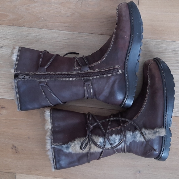 Earth Kalso Alaska Brown Leather Boots 6 - Picture 2 of 10